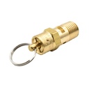 1/4" MPT Brass Safety Valve w/pull Ring - 200 PSI - ASME Certified