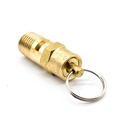 1/4" MPT Brass Safety Valve w/pull Ring - 200 PSI - ASME Certified