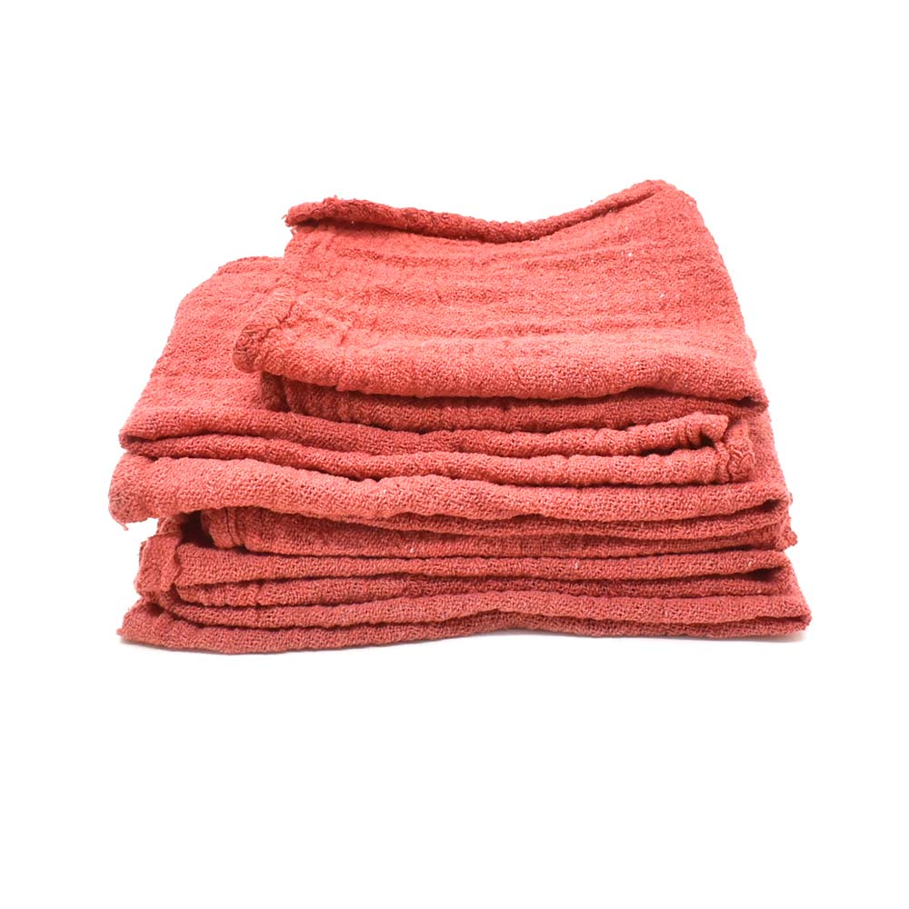 Red Shop Towel 12" x 14" - 100% cotton 6pc/pk - W02