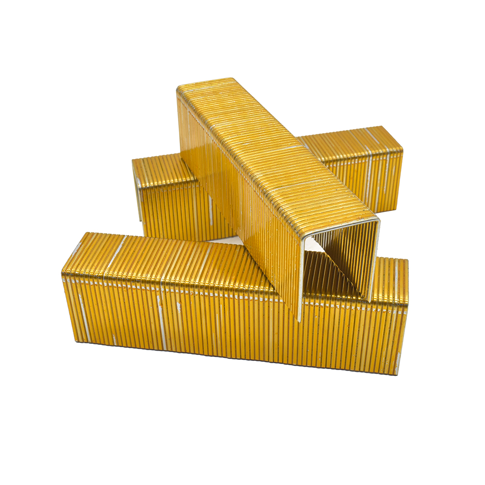 Galvanized 15/16 Inch Wide Crown 16 Gauge Staples 1-1/4 Inch Length (5,000/Box)
