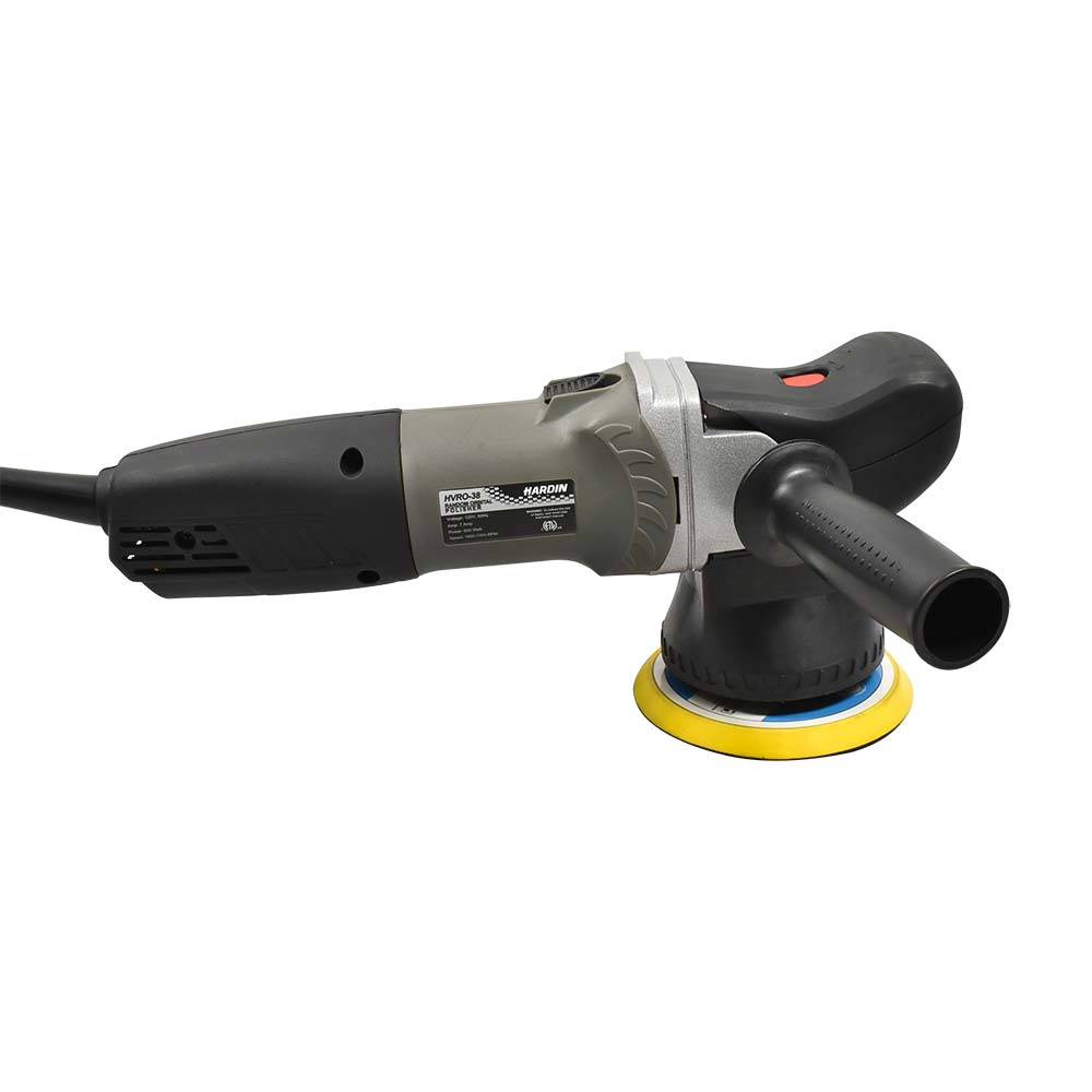 Hardin Random Orbital Polisher, 1800- 7000 RPM, 7 Amp, 800 Watt, w/5" Velcro and 5" Buffing Pad