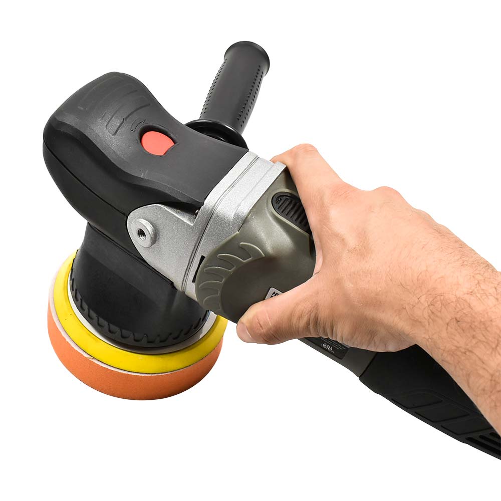 Hardin Random Orbital Polisher, 1800- 7000 RPM, 7 Amp, 800 Watt, w/5" Velcro and 5" Buffing Pad