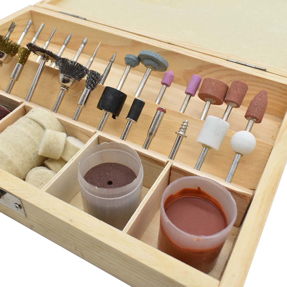 100 Piece All-Purpose Rotary Accessory Kit in Wooden Box