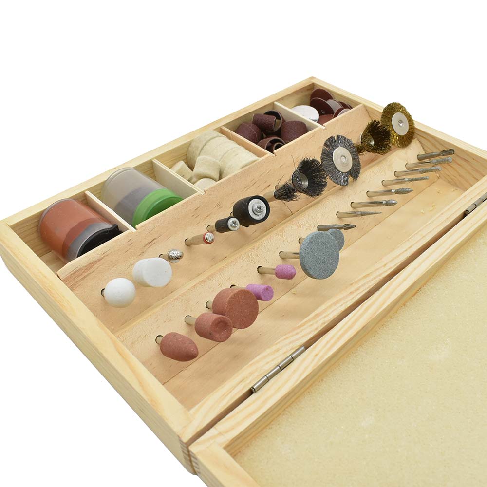 100 Piece All-Purpose Rotary Accessory Kit in Wooden Box