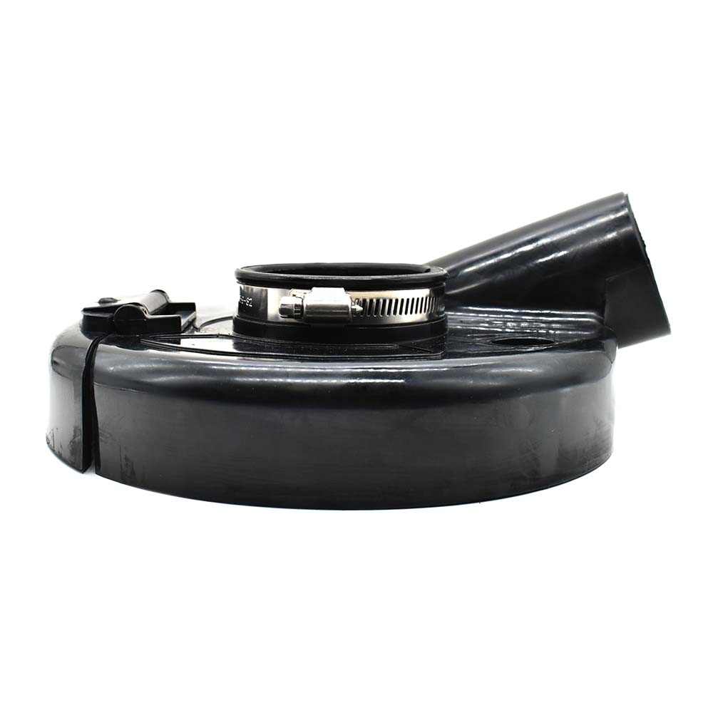 7" Vacuum Plastic Dust Shroud Cover with 2-1/2" Vacuum Connector