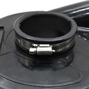 7" Vacuum Plastic Dust Shroud Cover with 2-1/2" Vacuum Connector