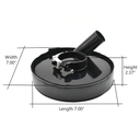7" Vacuum Metal Dust Shroud Cover with 2.5” ID and 1.5” Vacuum Connector