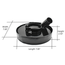 7" Vacuum Metal Dust Shroud Cover with 3" ID and 1.5" Vacuum Connector