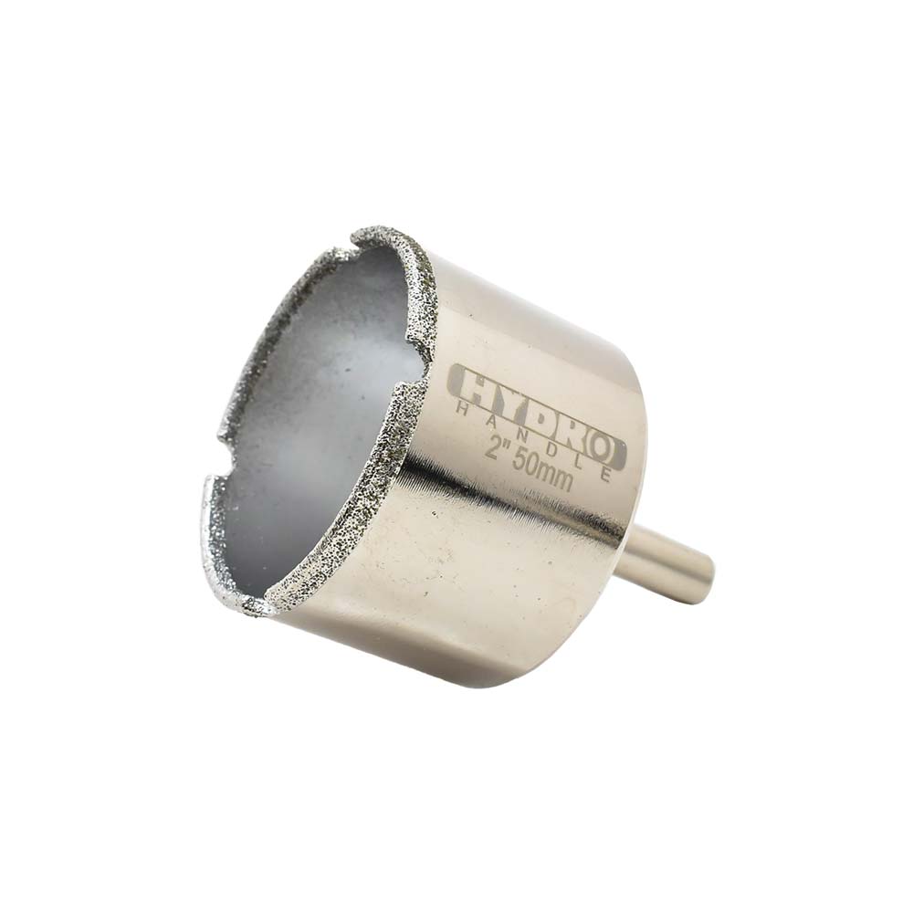 Large Drill Bit Kit. Includes 10 Electroplated Bits. 6mm, 8mm, 10mm, 12mm,18mm, 25mm, 32mm, 35mm, 40mm, 50mm and Clamp Drill Bit Guide
