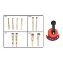 Small Drill Bit Kit. Includes 10 Electroplated Bits. 2 ea 6mm, 2 ea 6.5mm, 2 ea 8mm, 2 ea 10mm, 2 ea 12mm and One Clamp Drill Bit Guide
