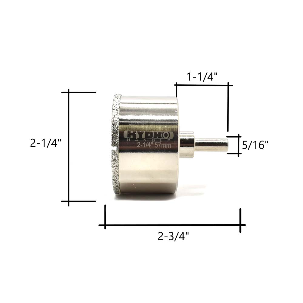 2 1/4" Electroplated Diamond Bit 8 mm Shank
