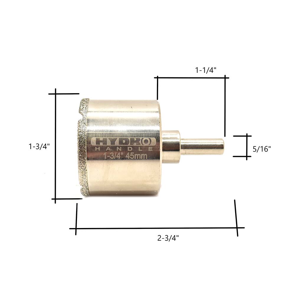1-3/4" Electroplated Diamond Bit 8 mm Shank