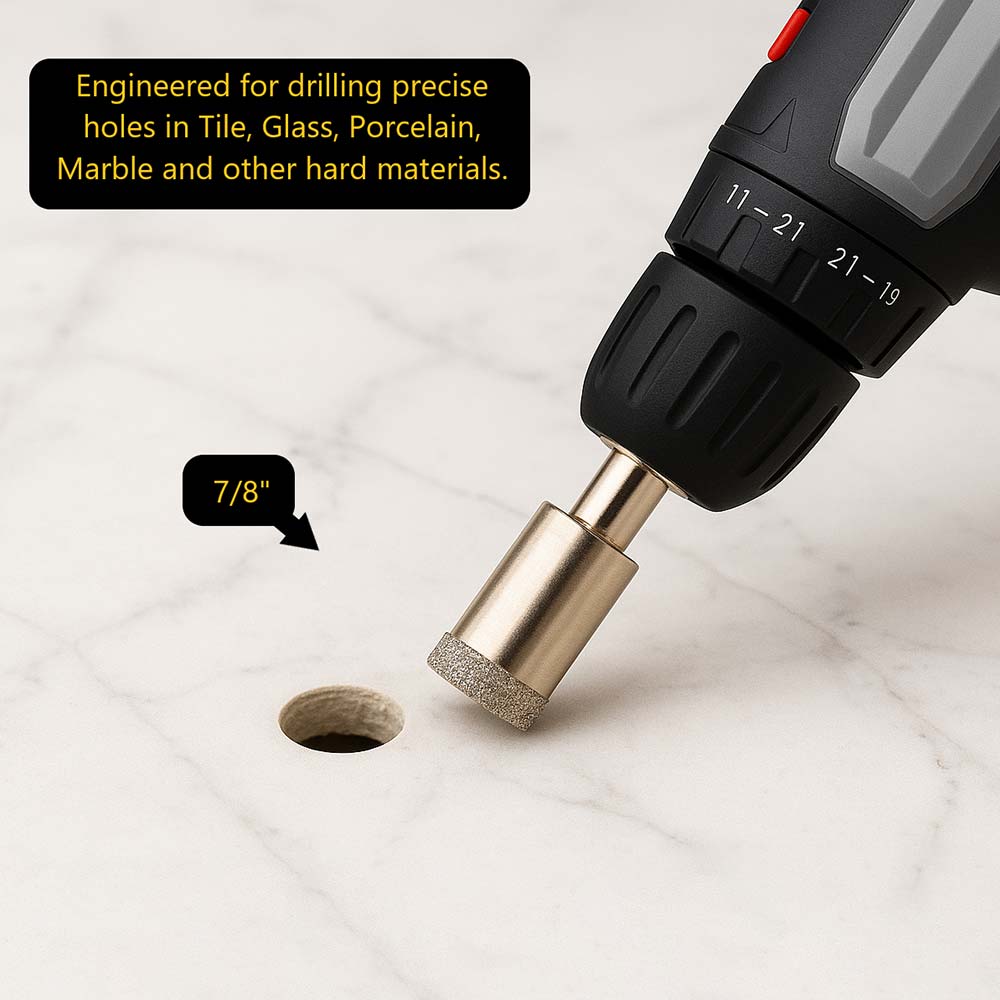 7/8" Electroplated Diamond Bit 8 mm Shank