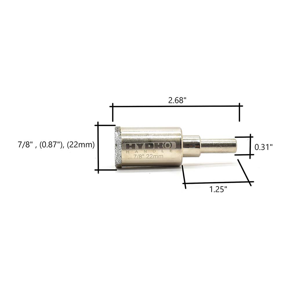 7/8" Electroplated Diamond Bit 8 mm Shank