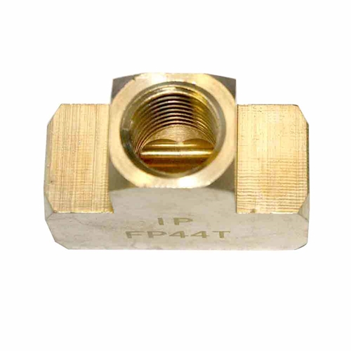 1/4" FPT Brass Tee - 1 inlet - 2 Outlets - 50 Pack Bulk - W02