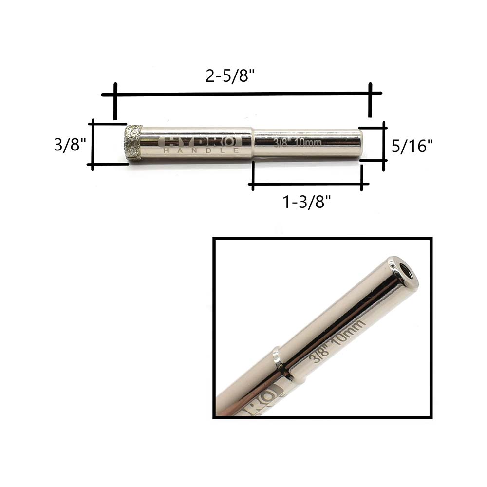 3/8" Electroplated Diamond Bit 8 mm Shank