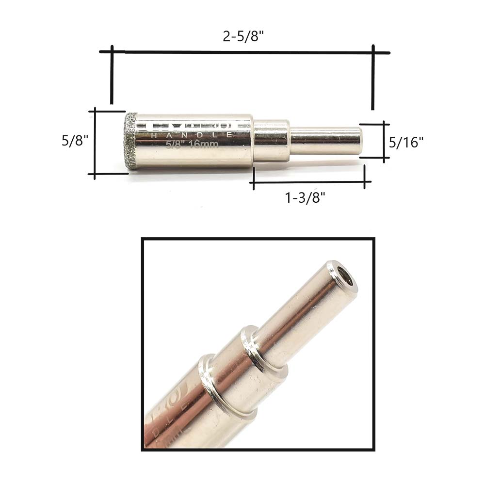 5/8" Electroplated Diamond Bit 8 mm Shank