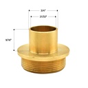 Brass Router Template Guide with Lock Nut ID 21/32" , OD 3/4" (42024)
