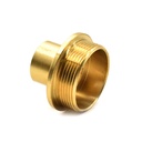 Brass Router Template Guide with Lock Nut ID 21/32" , OD 3/4" (42024)