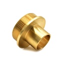 Brass Router Template Guide with Lock Nut ID 21/32" , OD 3/4" (42024)