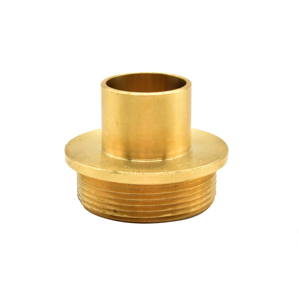 Brass Router Template Guide with Lock Nut ID 21/32" , OD 3/4" (42024)