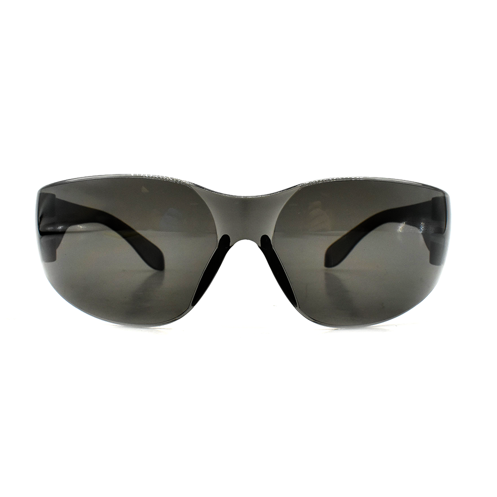 Frameless Safety Glasses with Scratch-Resistant Coating - Smoke (Single Pair)