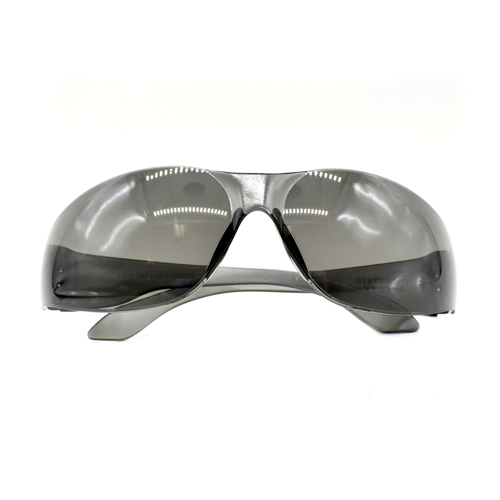 Frameless Safety Glasses with Scratch-Resistant Coating - Smoke (Single Pair)