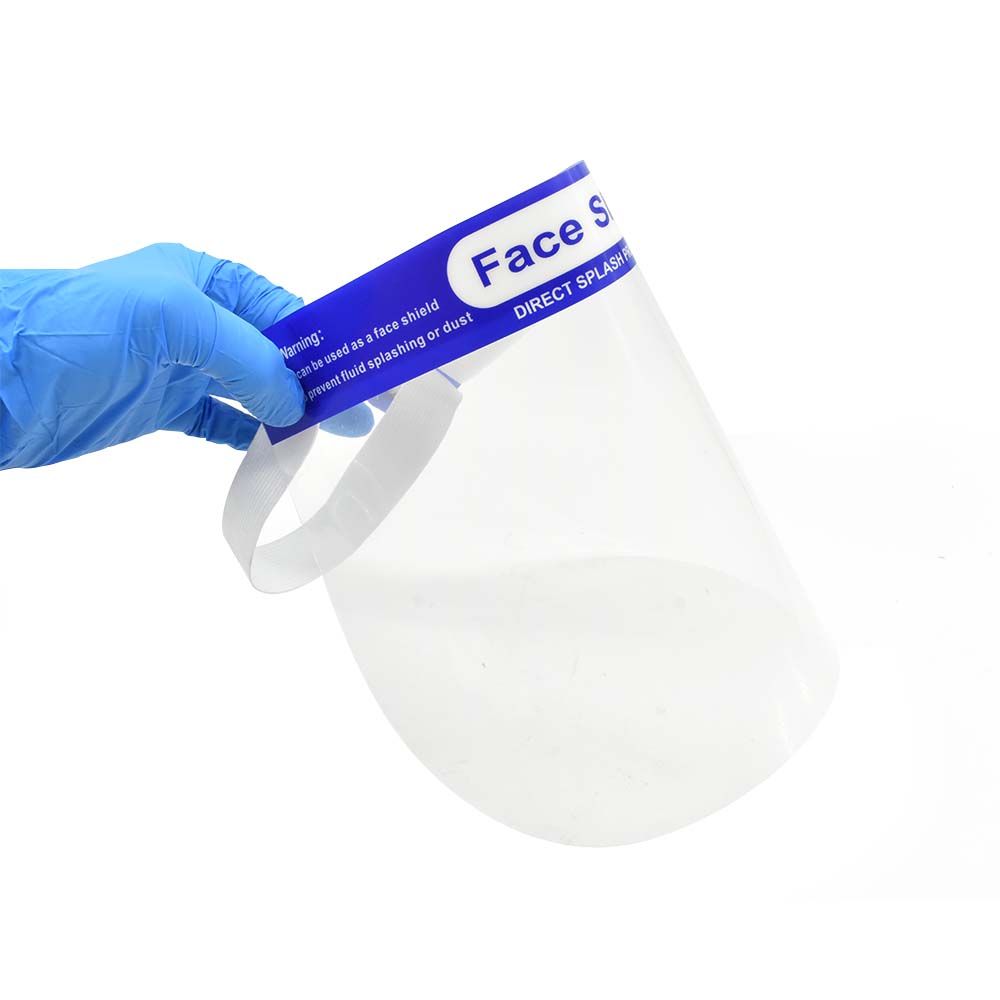 Safety Face Shield, Lightweight Transparent Shield with Strecthy Elastic Band - 12 PACK