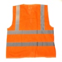 High Visibility Safety Vest with Reflective Stripes, Large, Orange