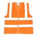 High Visibility Safety Vest with Reflective Stripes, Large, Orange