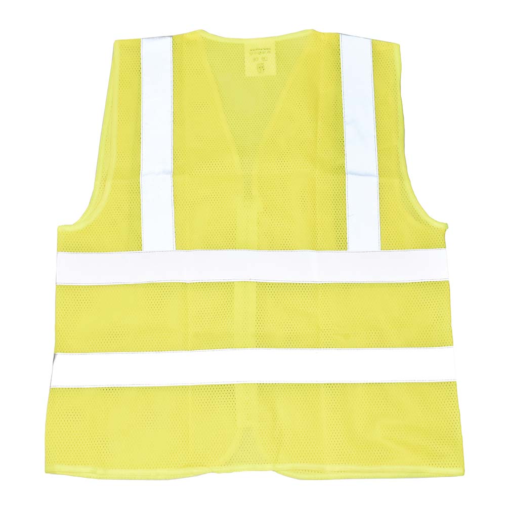 High Visibility Safety Vest with Reflective Stripes, X-Large, Neon Yellow 
