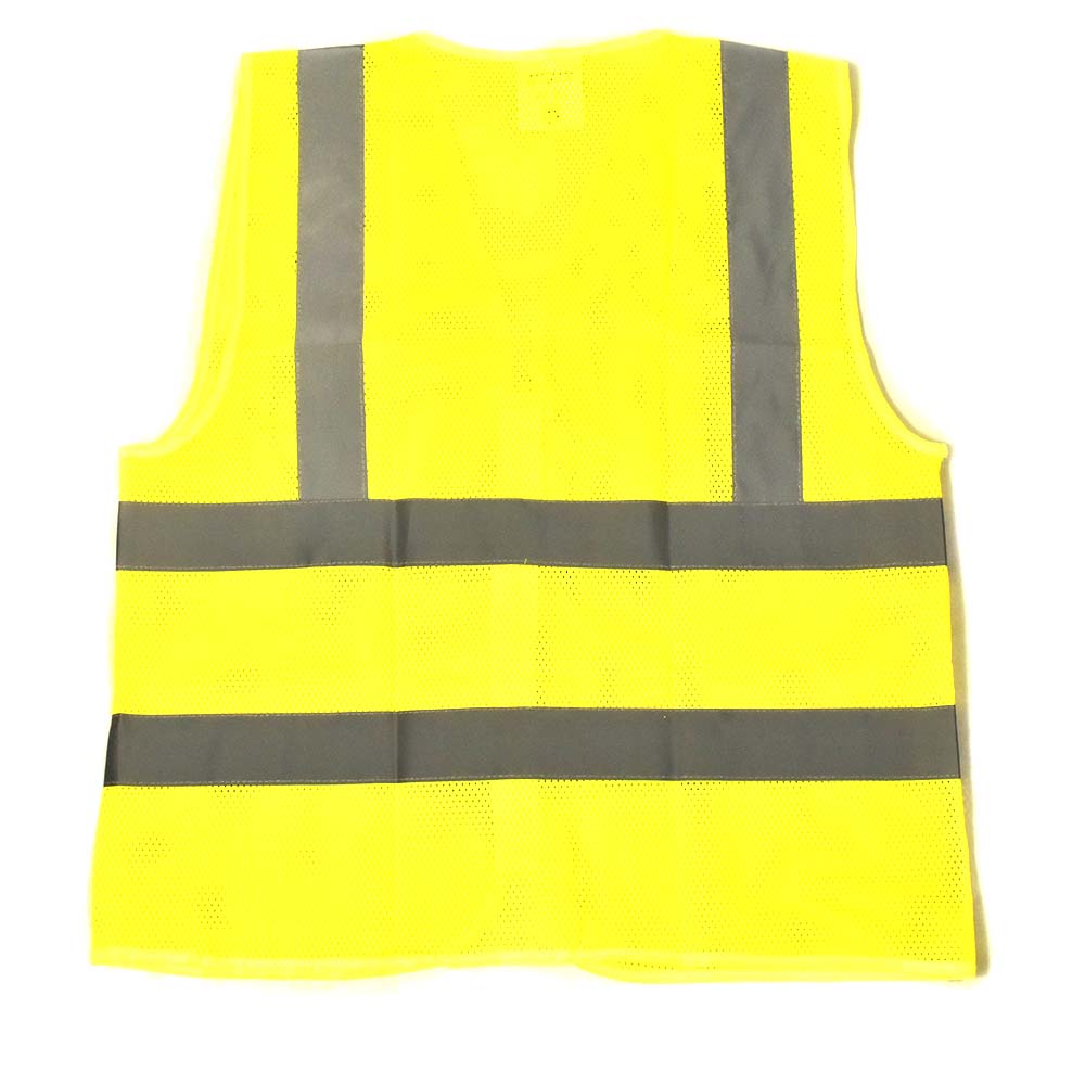 High Visibility Safety Vest with Reflective Stripes, Large, Neon Yellow 