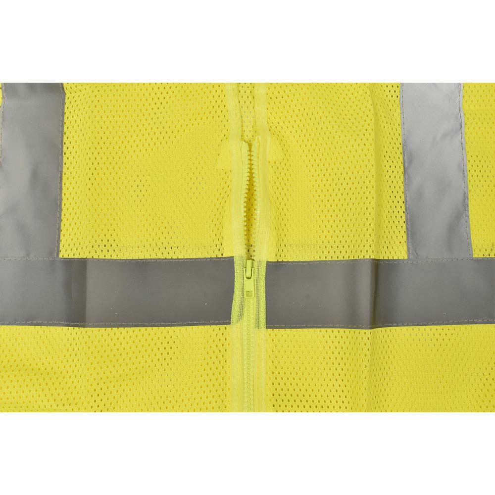 High Visibility Safety Vest with Reflective Stripes, Large, Neon Yellow 
