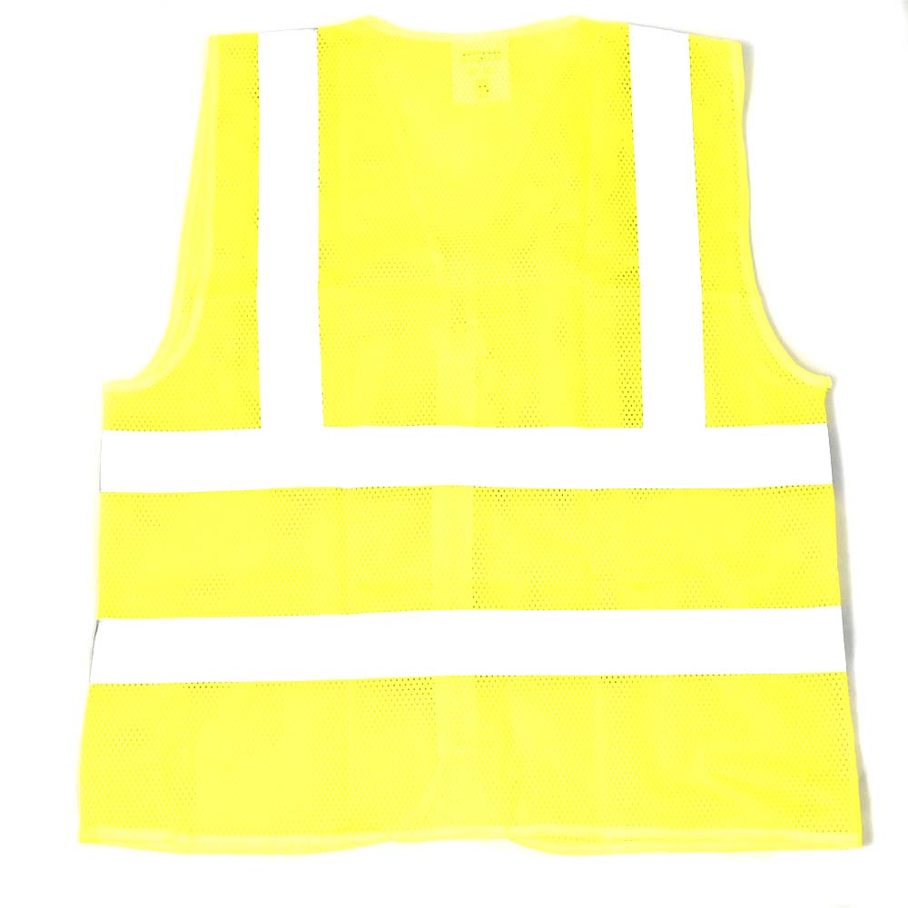 High Visibility Safety Vest with Reflective Stripes, Large, Neon Yellow 