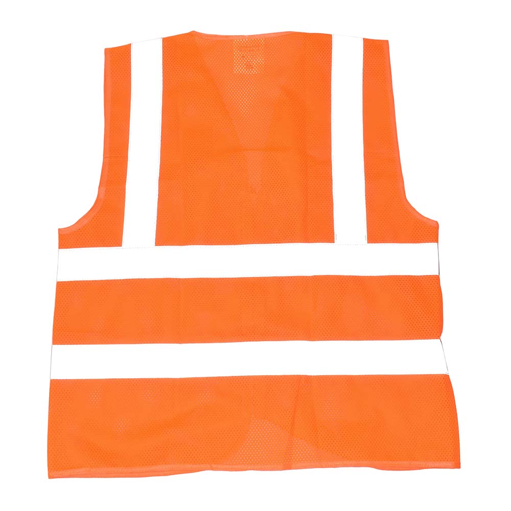 High Visibility Safety Vest with Reflective Stripes,  X-Large, Orange