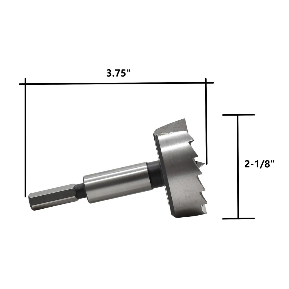 2-1/8" Forstner Bit, 3-5/8"OAL