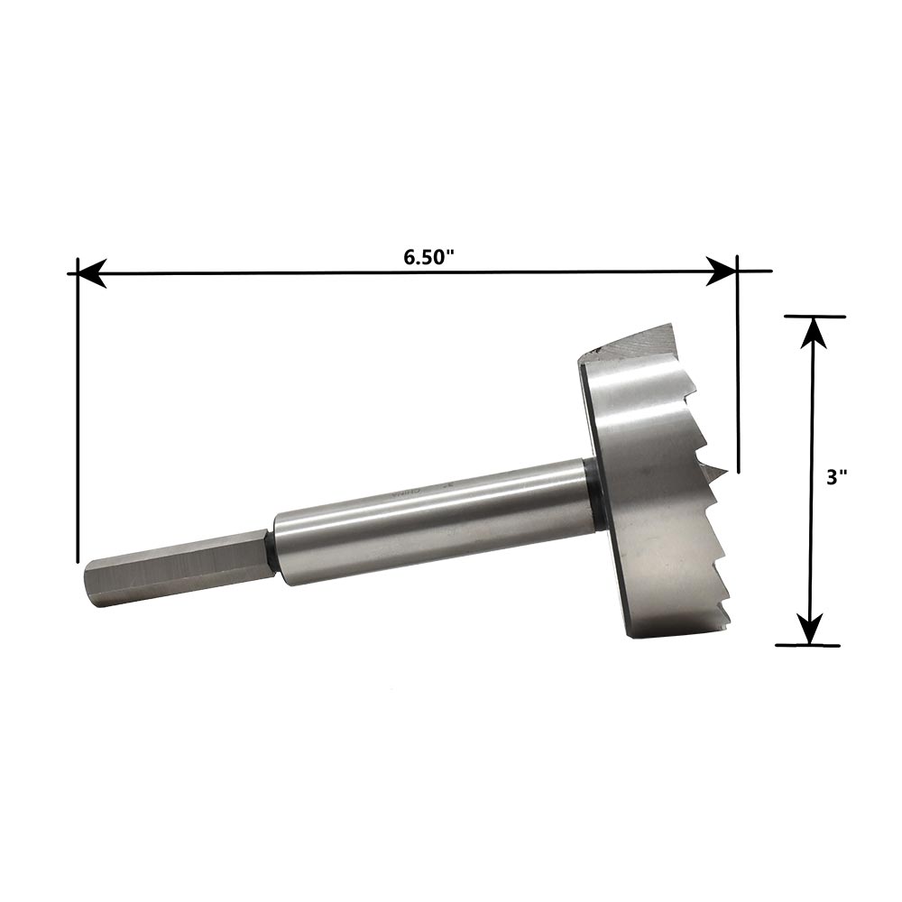 3" Forstner Bit, 6-3/8"OAL