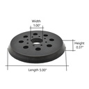 5" 8Hole Hook and Loop Orbital Sander Pad  (Bosch part# 2610955945 / RS034)