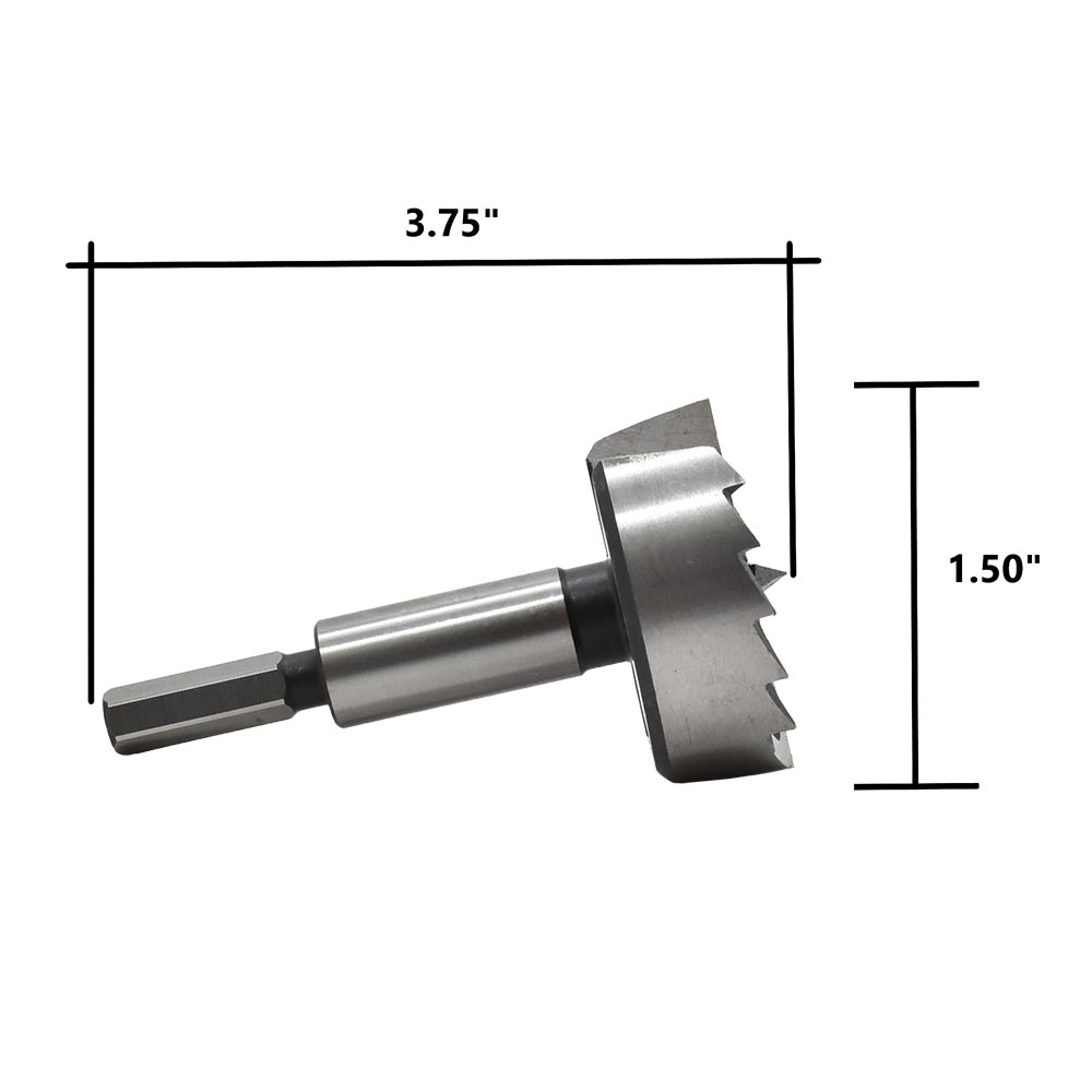 1-1/2" Forstner Bit, 3-5/8"OAL