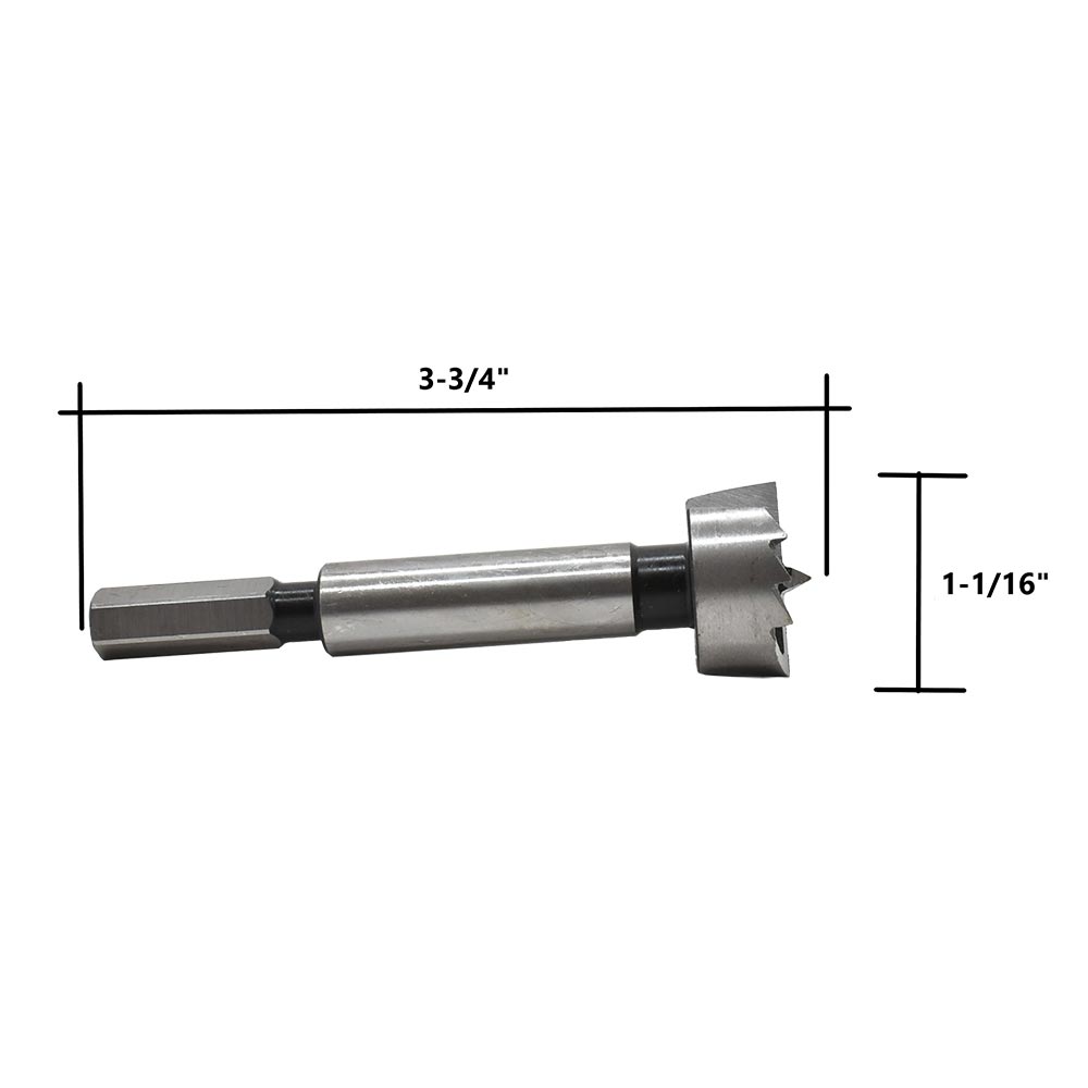 1-1/16" Forstner Bit,3-5/8"OAL