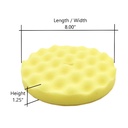 8" Buffing Foam Pad for Compounding (Yellow)