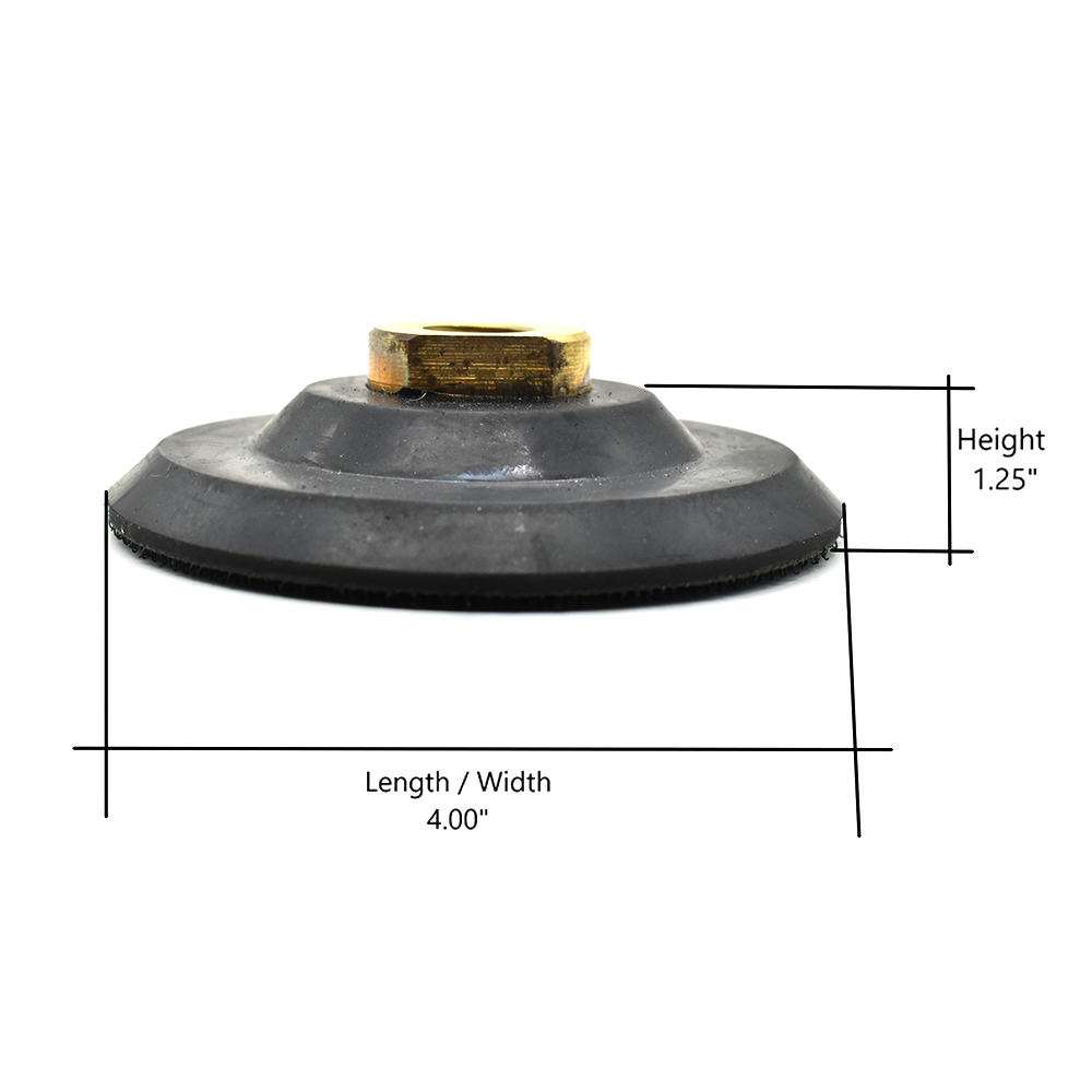 4" Backer Pad for Diamond Polishing, 5/8"x11 Threads (4PADADAPT)
