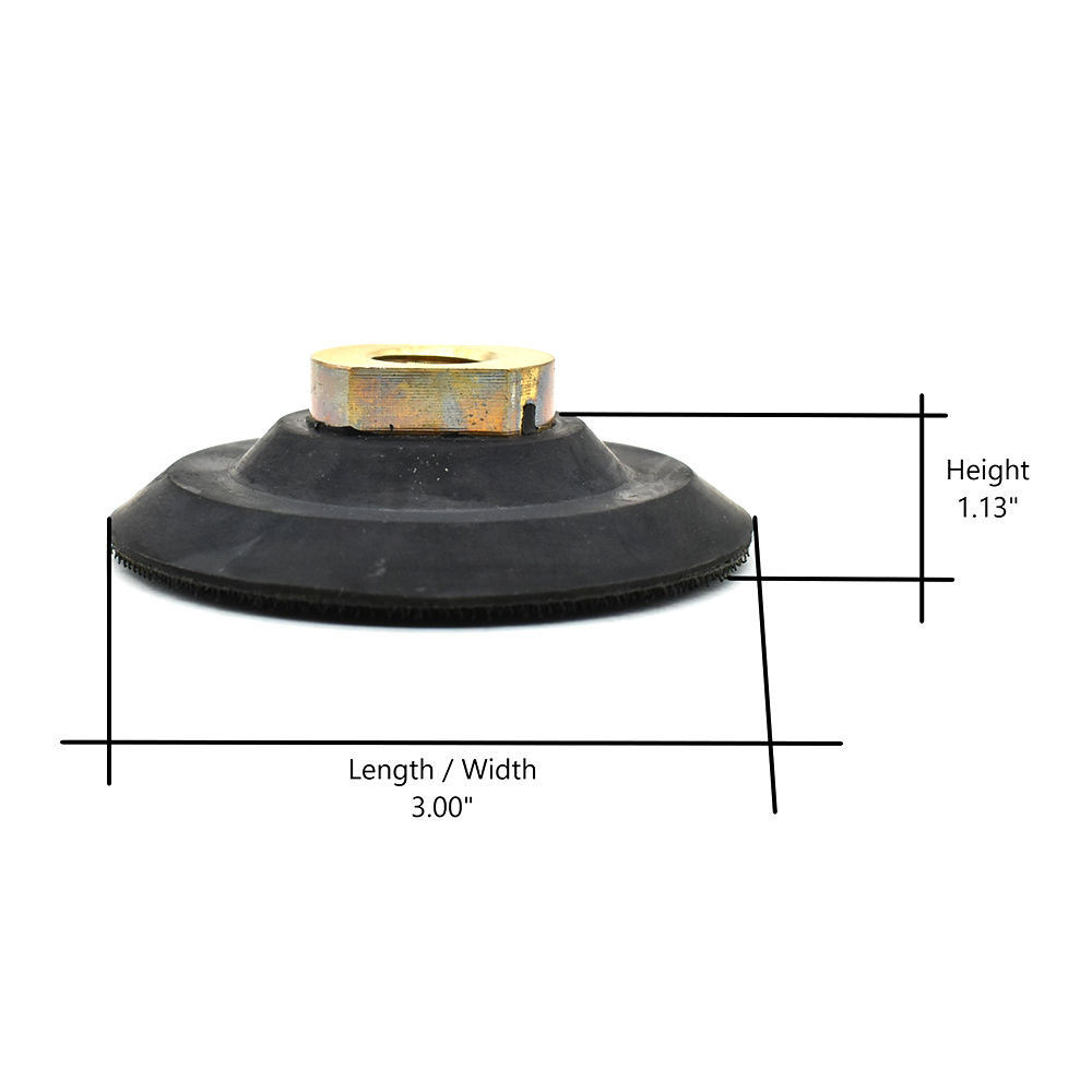 3" Backer Pad for Diamond Polishing, 5/8"x11 Threads (3PADADAPT)
