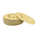 150 Grit 5" Diameter 8-Hole H&L Sanding Paper - 25/Pack (Ceramic Aluminum Oxide)