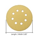 150 Grit 5" Diameter 8-Hole H&L Sanding Paper - 25/Pack (Ceramic Aluminum Oxide)