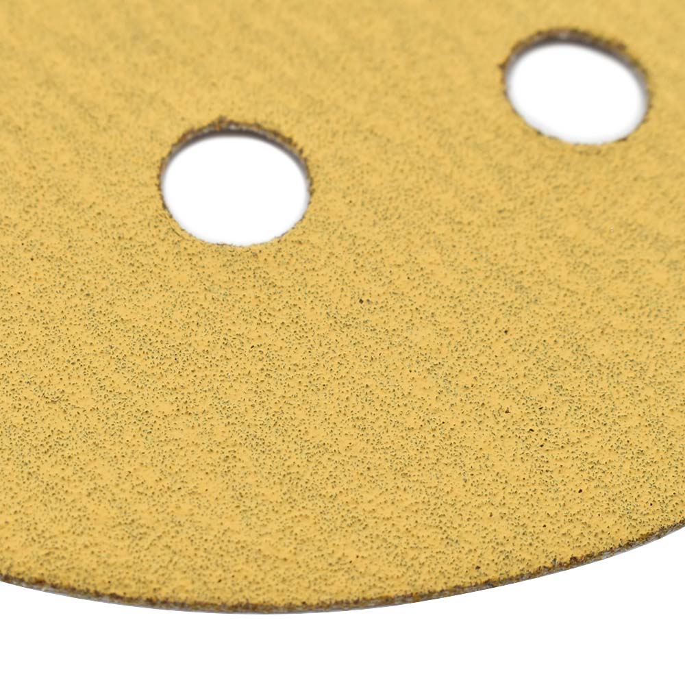 150 Grit 5" Diameter 8-Hole PSA Sanding Paper - 25/Pack (Ceramic Aluminum Oxide)