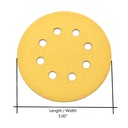 150 Grit 5" Diameter 8-Hole PSA Sanding Paper - 25/Pack (Ceramic Aluminum Oxide)