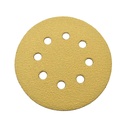 60 Grit 5" Diameter 8-Hole PSA Sanding Paper - 25/Pack (Ceramic Aluminum Oxide)