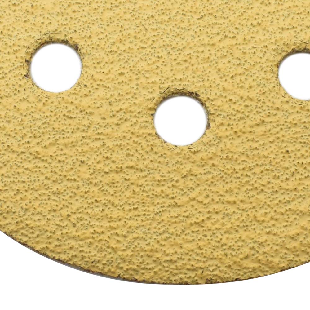 60 Grit 5" Diameter 8-Hole PSA Sanding Paper - 25/Pack (Ceramic Aluminum Oxide)