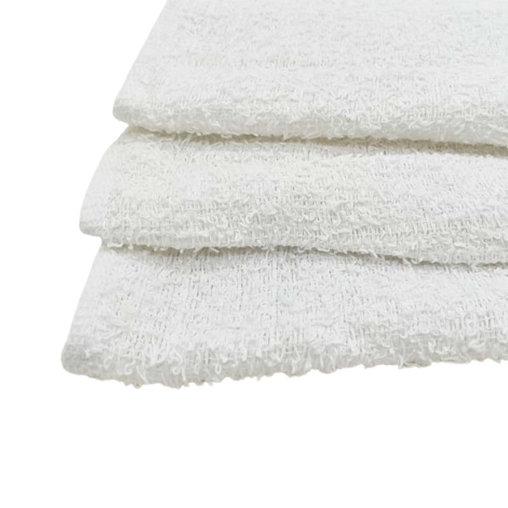 White Terry Mop Towel -100% cotton 14" x 17" - 3pc/pk